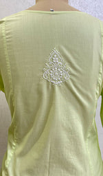 Load image into Gallery viewer, Women&#39;s Lucknowi Handcrafted Cotton Chikankari Kurti - HONC0164273
