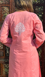 将图像加载到图库查看器中， Women&#39;s Lucknowi Handcrafted Cotton Chikankari Kurti - HONC0232227
