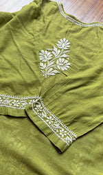 将图像加载到图库查看器中， Women&#39;s Lucknowi Handcrafted Cotton Chikankari Kurti - HONC0301061
