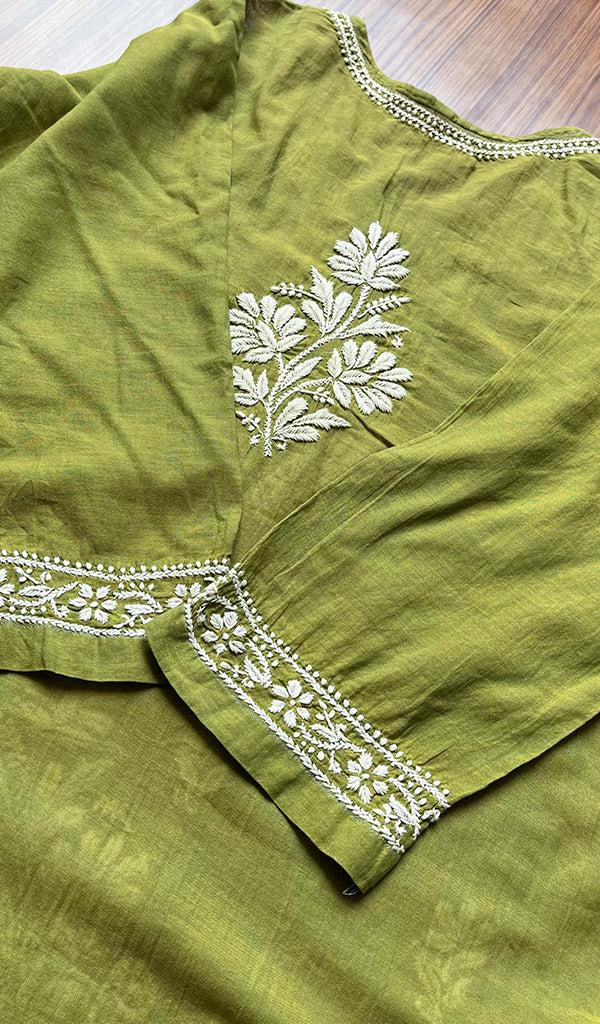 Women's Lucknowi Handcrafted Cotton Chikankari Kurti - HONC0301061