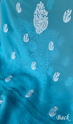Load image into Gallery viewer, Women's Lucknowi Handcrafted Faux-Georgette Unstitched Chikankari Suit Material - HONC0348789