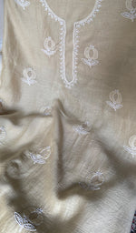 Load image into Gallery viewer, Women's Lakhnavi Handcrafted Chanderi Silk Unstitched Chikankari Full Suit - HONC0345265
