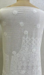 Load image into Gallery viewer, Women&#39;s Lakhnavi Handcrafted Cotton Chikankari Kurta With Dupatta Fabric - HONC0124994
