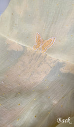 Load image into Gallery viewer, Women's Lakhnavi Handcrafted Mul Chanderi Unstitched Chikankari Full Suit Material - HONC0339581