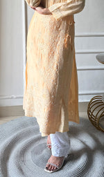 将图像加载到图库查看器中， Women's Lucknowi Handcrafted Cotton Chikankari Angrakha - HONC0343792