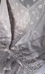 将图像加载到图库查看器中， Sehmat Women&#39;s Lakhnavi Handcrafted Kota Cotton Semi - Stitched Angrakha And Dupatta Set- HONC0294480
