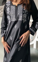 Load image into Gallery viewer, Women's Lucknowi Handcrafted Cotton Chikankari Kurti - HONC0330729