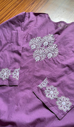 Load image into Gallery viewer, Women&#39;s Lucknowi Handcrafted Cotton Chikankari Kurti - HONC0300980
