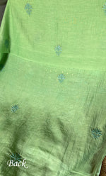 将图像加载到图库查看器中， Women's Lakhnavi Handcrafted Mul Chanderi Unstitched Kurta And Dupatta Set- HONC0280874
