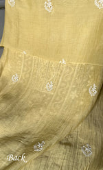 Load image into Gallery viewer, Women&#39;s Lakhnavi Handcrafted Mul Chanderi Unstitched Kurta And Dupatta Set - HONC0280873
