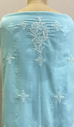 将图像加载到图库查看器中， Women&#39;s Lakhnavi Handcrafted Cotton Chikankari Unstitched Kurti Fabric - HONC0195812
