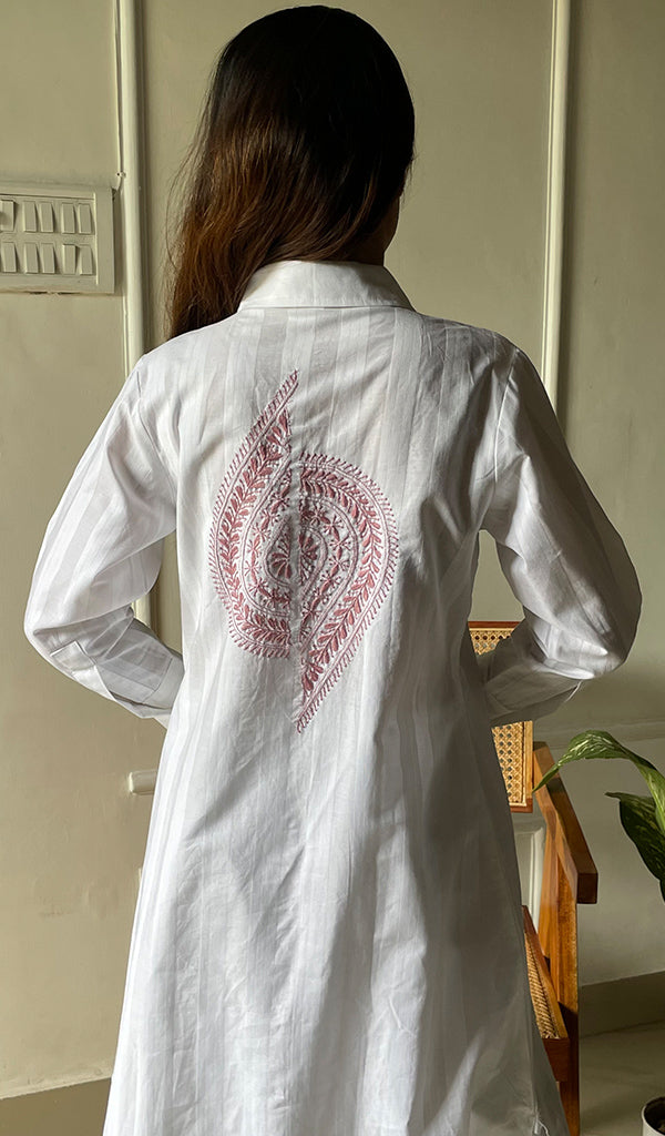 Women's Lucknowi Handcrafted Cotton Chikankari Dress - HONC0303915