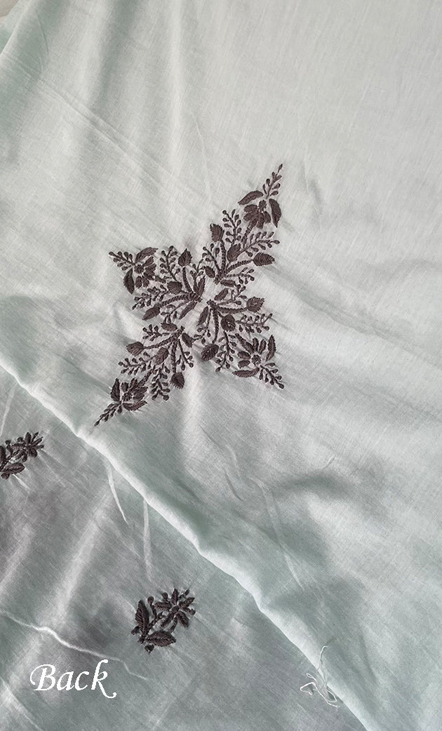 Women's Lakhnavi Handcrafted Cotton Chikankari Kurta And Kurta Dupatta Set - HONC0245292