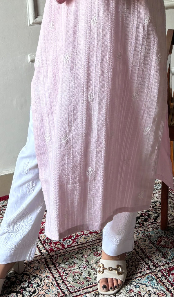 Women's Lakhnavi Handcrafted Cotton Chikankari Kurti - HONC0335262