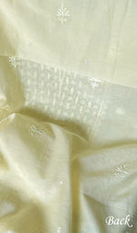 Load image into Gallery viewer, Women&#39;s Lakhnavi Handcrafted Mul Chanderi Chikankari Full Suit Material - HONC0279284
