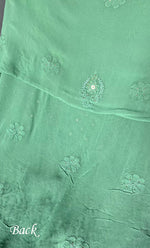 Load image into Gallery viewer, Women&#39;s Lakhnavi Handcrafted Viscose Georgette Chikankari Full Suit Material - HONC0271110
