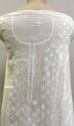 Load image into Gallery viewer, Women's Lakhnavi Handcrafted Mul Chanderi Chikankari Kurta Dupatta Set- HONC0179012