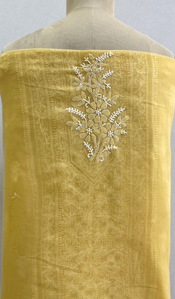 Women's Lakhnavi Handcrafted Cotton Chikankari Suit Material - HONC0180302