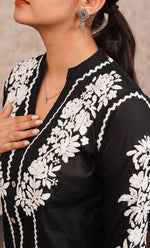 Load image into Gallery viewer, khayal Women&#39;s Lakhnavi Handcrafted Cotton Chikankari Kurti And Plazzo Set - HONC0323997
