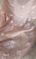 Load image into Gallery viewer, Women&#39;s Lakhnavi Handcrafted Organza Chikankari Unstitched Full Suit Material - HONC0277566
