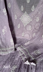 Load image into Gallery viewer, Women&#39;s Lakhnavi Handcrafted Mul Chanderi Semi - Stitched Angrakha And Dupatta Set - HONC0284712
