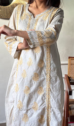 Load image into Gallery viewer, Pakeezah Women's Lucknowi Handcrafted Cotton Chikankari Kurti - HONC0171271