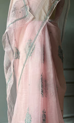 Load image into Gallery viewer, Amna Women&#39;s Lucknowi Handcrafted Pure Organza Silk Chikankari Saree - HONC0294413
