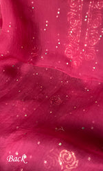 将图像加载到图库查看器中， Women's Lakhnavi Handcrafted Pure Organza Chikankari Unstitched Kurta And Dupatta Set- HONC0334964