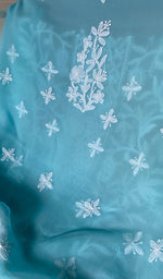 Load image into Gallery viewer, Women's Lucknowi Handcrafted Faux-Georgette Unstitched Chikankari Suit Material - HONC0348763