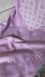 将图像加载到图库查看器中， Women's Lakhnavi Handcrafted Cotton Unstitched Chikankari Suit Material - HONC0374499