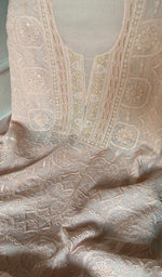 Load image into Gallery viewer, Women's Lakhnavi Handcrafted Maheshwari Mul Chanderi Kurta And Dupatta Set - HONC0330503