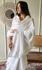 将图像加载到图库查看器中， Women's Lucknowi Handcrafted Cotton Chikankari Dupatta - HONC0169830