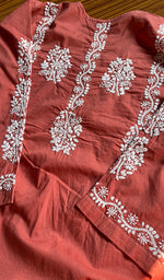 Load image into Gallery viewer, Women&#39;s Lucknowi Handcrafted Cotton Chikankari Kurti - HONC0301020
