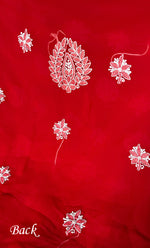 将图像加载到图库查看器中， Women's Lakhnavi Handcrafted Unstitched Faux-Georgette Chikankari Suit Material - HONC0311928