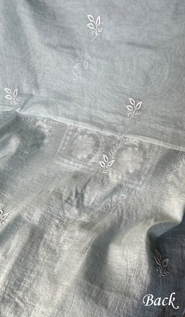 Women's Lakhnavi Handcrafted Mul Chanderi Chikankari Full Suit Material - HONC0274500