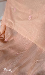 Load image into Gallery viewer, Women&#39;s Lakhnavi Handcrafted Unstitched  Mul Chanderi Chikankari Full Suit Material - HONC0301699
