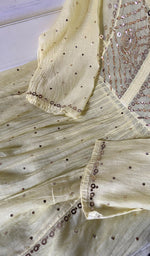 Load image into Gallery viewer, Women's Lakhnavi Handcrafted Mul Chanderi Semi - Stitchd Kurta And Dupatta Set - HONC0355821