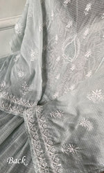 Load image into Gallery viewer, Women&#39;s Lucknowi Handcrafted Kota Cotton Chikankari Unstitched Kurta And Dupatta Set - HONC0307250
