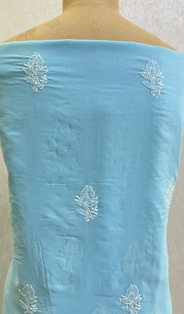 Women's Lakhnavi Handcrafted Cotton Chikankari Suit Material- HONC0150324