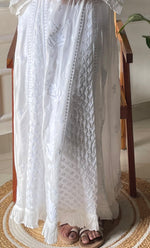 Load image into Gallery viewer, Women&#39;s Lucknowi Handcrafted Muslin Chikankari Kurti - HONC0292647

