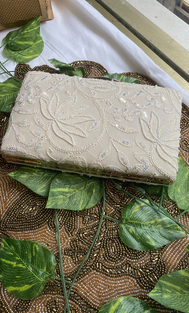 Pink Chikankari Embroidered Clutch - HONC0313587