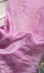 Load image into Gallery viewer, Women&#39;s Lakhnavi Handcrafted Tussar Silk Chikankari Kurta And Dupatta Set - HONC0307385
