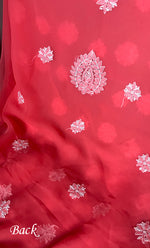 Load image into Gallery viewer, Women's Lakhnavi Handcrafted Unstitched Faux-Georgette Chikankari Suit Material - HONC0311929