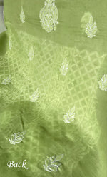 Load image into Gallery viewer, Women's Lakhnavi Handcrafted Cotton Chikankari Unstitched Kurti Fabric - HONC0298530