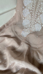 Load image into Gallery viewer, Women's Lakhnavi Handcrafted Mul Chanderi Kurta And Dupatta Set .