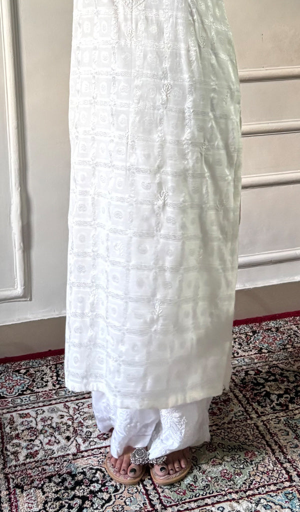 Prisha Women's Lucknowi Handcrafted Cotton Chikankari Kurti - HONC0341068