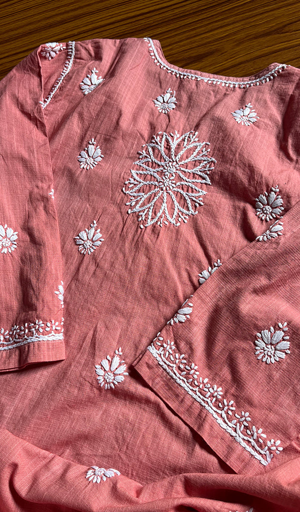 Women's Lucknowi Handcrafted Cotton Chikankari Kurti - HONC0301007