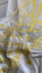 Load image into Gallery viewer, Women's Lakhnavi Handcrafted Mul Chanderi Unstitched Kurta And Dupatta Set- HONC0368975