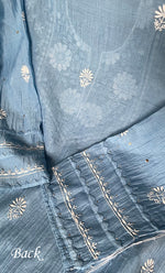 将图像加载到图库查看器中， Women&#39;s Lakhnavi Handcrafted Mul Chanderi Semi - stitched Kurta And Dupatta Set- HONC0282423
