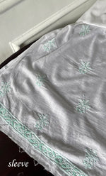 Load image into Gallery viewer, Women&#39;s Lakhnavi Handcrafted Cotton Chikankari Unstitched Kurti Fabric - HON0318050
